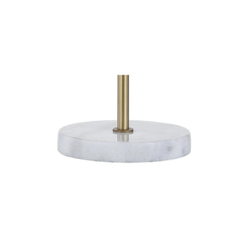 Axel 20.5" Minimalist Glam Gold Pipe Metal/Marble LED Table Lamp - JONATHAN Y
